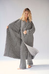 Ladies Quilted Robe - HOUNDSTOOTH