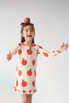 Long Sleeve Ruffled Sleep Dress - APPLE