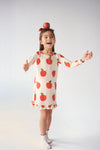 Long Sleeve Ruffled Sleep Dress - APPLE