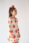 Long Sleeve Ruffled Sleep Dress - APPLE