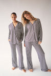 Ladies Collared Set - HOUNDSTOOTH