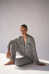 Ladies Collared Set - HOUNDSTOOTH