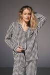 Ladies Collared Set - HOUNDSTOOTH