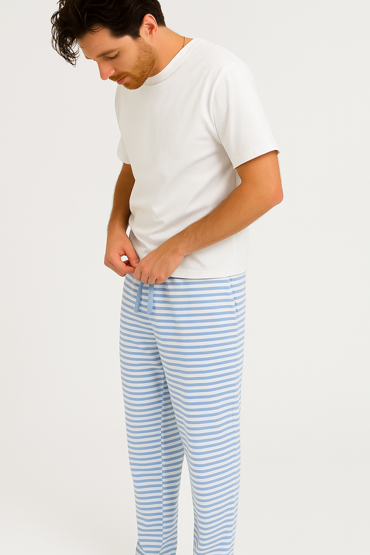 Men's Jogger Pants - BLUE STRIPE
