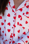 Ladies Collared Set - RED HEART