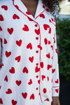 Ladies Collared Set - RED HEART