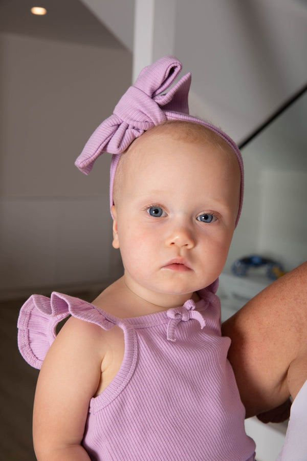 AU |  Ruffled Tank Bodysuit - GRAPE