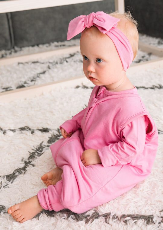 Footed Sleep Sack - RASPBERRY