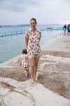 Ladies Mandarin Collar Short Set - PALMS