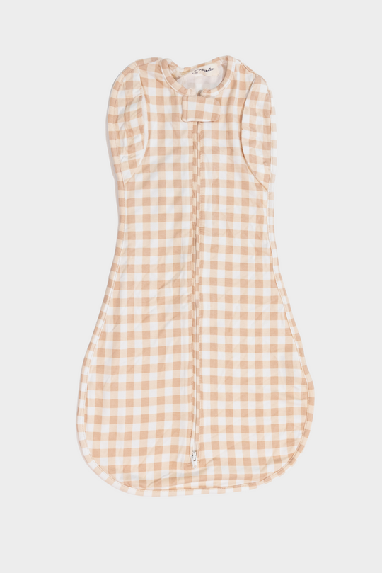 Birdie Swaddle Bag - OAT GINGHAM