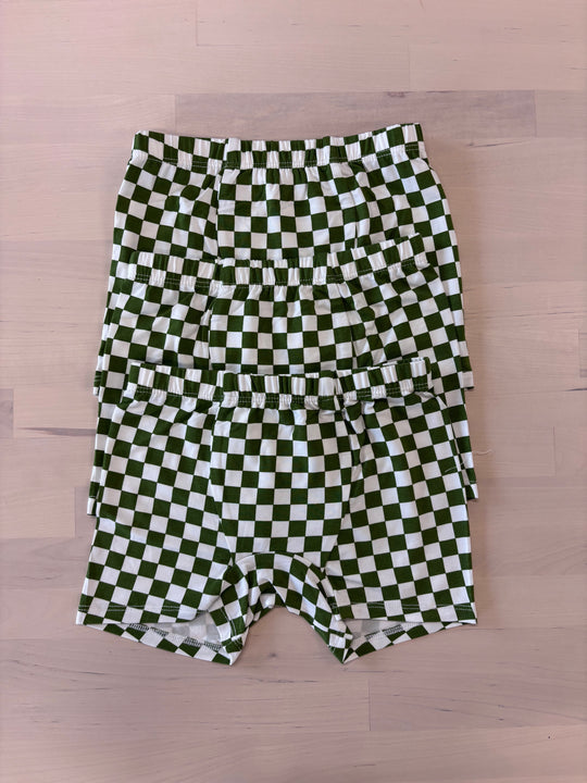 Kids Boxers - GREEN CHECK 3 PACK