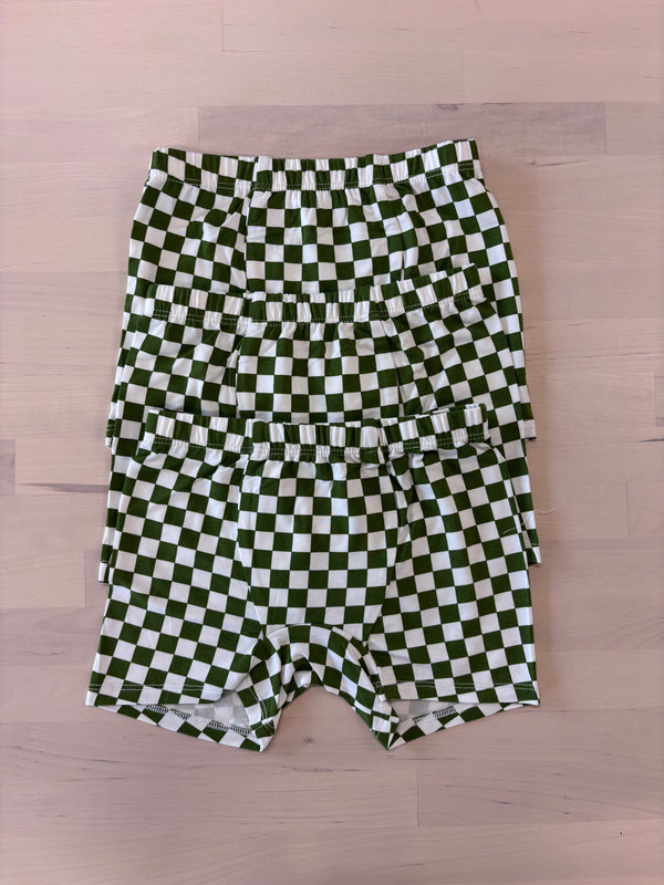 Kids Boxers - GREEN CHECK 3 PACK