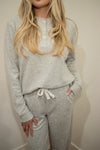 Ladies Wide Leg Henley Set - WARM GREY 2.0