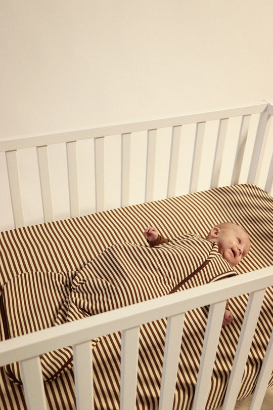 Crib Sheet - CARAMEL STRIPE