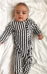 AU Zipper Sleeper - BLACK AND WHITE STRIPE