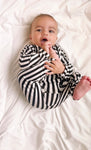 AU Zipper Sleeper - BLACK AND WHITE STRIPE