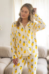 Ladies Collared Set - LEMON SORBET