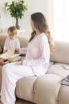 T-Shirt Wide Leg Pant Set - MAUVE
