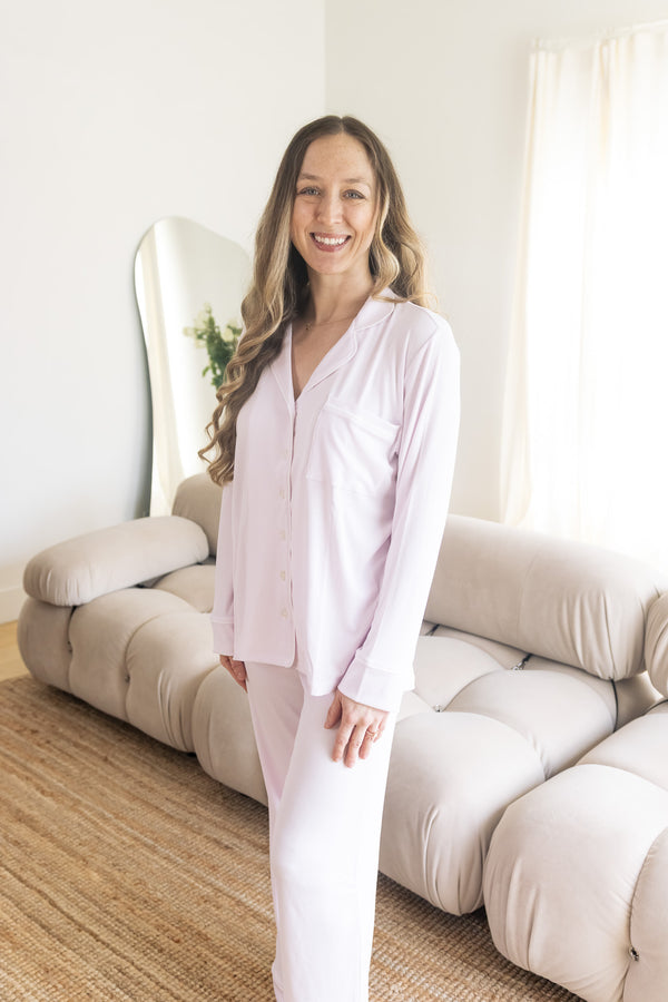 Ladies Collared Set - MAUVE