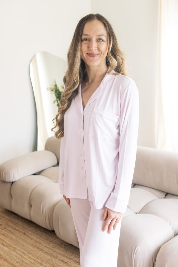 Ladies Collared Set - MAUVE