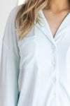 Ladies Collared Short Set - LIGHT BLUE