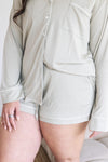 Ladies Collared Short Set - KHAKI GREEN