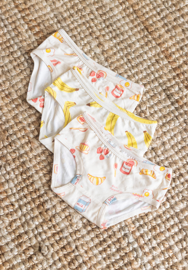 Kids Undies - BREAKFAST/BANANA