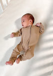 AU | Zip Onesie - ALMOND