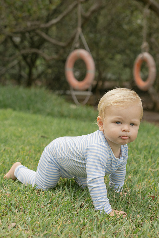 Zipper Sleeper - BLUE STRIPE