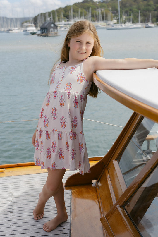 Kids Twirl Dress - LOBSTER