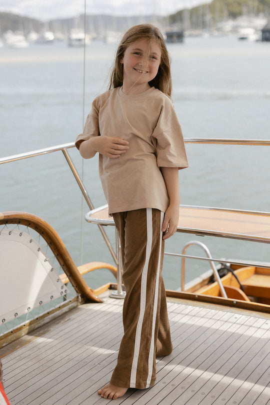 Kids Cotton T-Shirt - BROWN