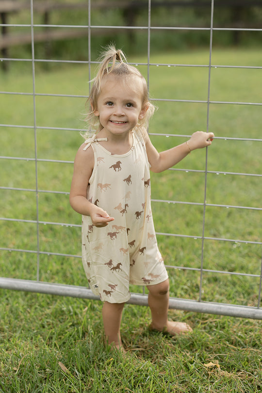 Baby Tank Romper - HORSE
