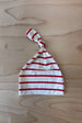 Knotted Hat - RED STRIPE