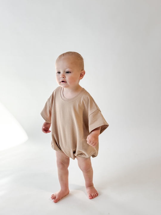 Baby T-Shirt Snap Onesie - BROWN