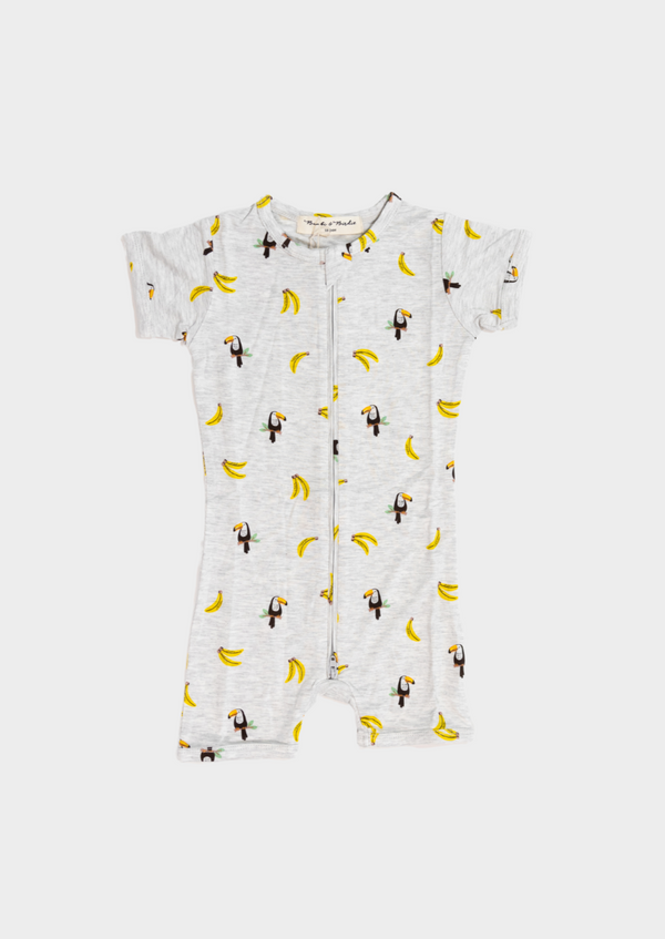 SS Zipper Romper - TOUCAN