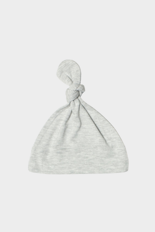 Knotted Hat - HEATHERED GREY