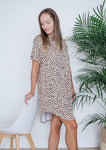 Ladies Lounge Dress - CAMEL SPOT