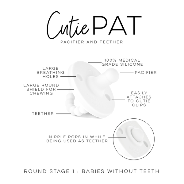 Cutie 2-in-1 Pacifier and Teether - Grey