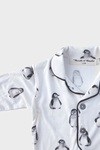 Baby Collared Romper - PENGUINS