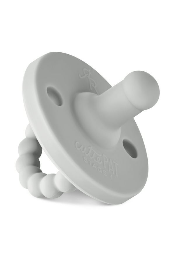 Cutie 2-in-1 Pacifier and Teether - Grey